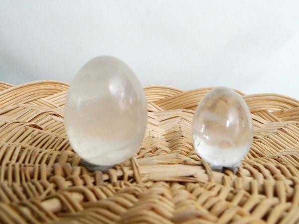 Bergkristall Edelstein-Eier,  ca. 3 cm, Made in Germany